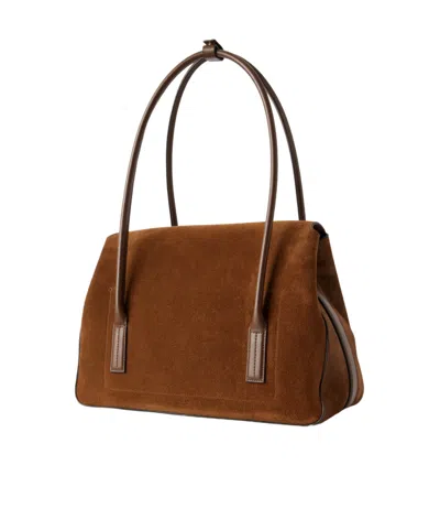 Tom Ford Padlock-detail Suede Shoulder Bag In Blue