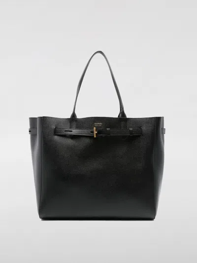 Tom Ford Audrey Leather Tote Bag In Black