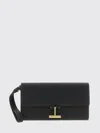 Tom Ford Rectangular Clutch Bag Metal Hardware Wrist Strap In Black