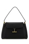 Tom Ford Black Leather Medium Tara Shoulder Bag