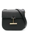 Tom Ford Hanging-t-hardware Leather Bag In Black
