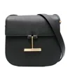 Tom Ford Hanging-t-hardware Leather Bag In Black