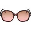 TOM FORD TOM FORD HANLEY 57MM BUTTERFLY SUNGLASSES