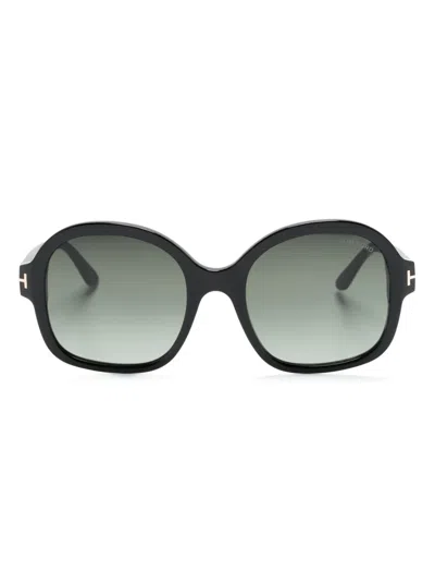 Tom Ford Hanley Oversized Square-frame Sunglasses In Black