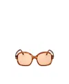 Tom Ford Hanley Oversized Square-frame Sunglasses In Nude