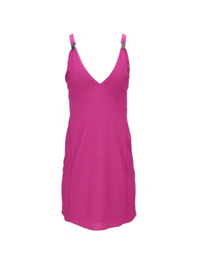 Tom Ford Hardware-detailed V-neck Mini Dress In Pink