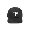 Tom Ford Black Baseball Cap With Logo Embroidery On The Front And Logo Lettering On The Rear In Cotton Man In Black
