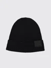 Tom Ford Mens Black Logo-patch Ribbed Cashmere-knit Beanie Hat In Black