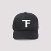 Tom Ford Black Baseball Cap With Logo Embroidery On The Front And Logo Lettering On The Rear In Cotton Man In Black