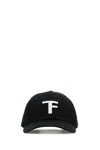 Tom Ford Black Baseball Cap With Logo Embroidery On The Front And Logo Lettering On The Rear In Cotton Man In Black
