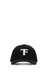 Tom Ford Black Baseball Cap With Logo Embroidery On The Front And Logo Lettering On The Rear In Cotton Man In Black