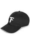 Tom Ford Cotton Twill Baseball Cap In Black