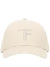 Tom Ford Logo-embroidered Curved Peak Baseball Cap In White