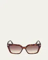 Tom Ford Havana Acetate Cat-eye Sunglasses In Brown