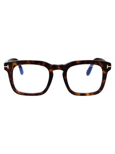 Tom Ford Havana Acetate Glasses In Brown
