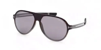 Pre-owned Tom Ford Havana Sunglasses Ft0881/s 56c 60 In Smoke Mirror