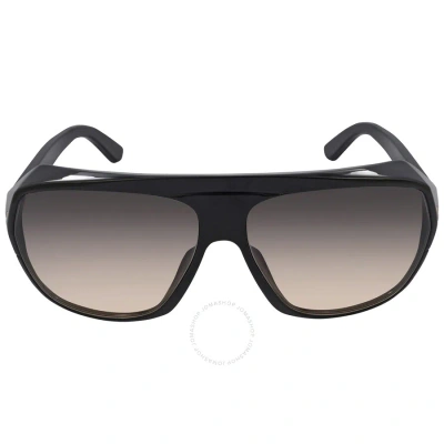 Tom Ford Hawkings Smoke Gradient Pilot Ladies Sunglasses Ft0908 01b 62 In Black / Grey