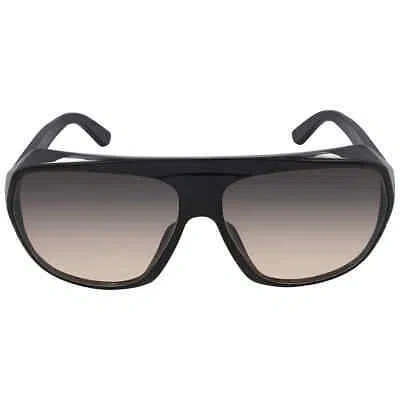 Pre-owned Tom Ford Hawkings Smoke Gradient Pilot Ladies Sunglasses Ft0908 01b 62 In Gray