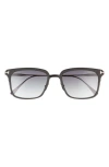 Tom Ford Hayden 54mm Square Sunglasses In Black