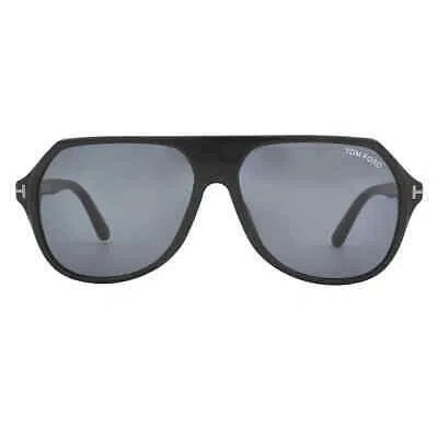Pre-owned Tom Ford Hayes Smoke Navigator Men's Sunglasses Ft0934-n 01a 59 Ft0934-n 01a 59 In Gray