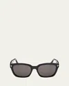Tom Ford Haylay Acetate Rectangle Sunglasses In Sblk/smk