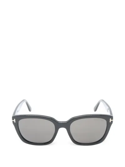 Pre-owned Tom Ford Haylay Square-frame Sunglasses In Black