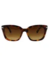 Tom Ford Beatrix Ft0613 52h Geometric Polarized Sunglasses In Avana Bionda / Marrone Grad