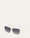 TOM FORD HEATHER SQUARE METAL SUNGLASSES
