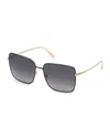 TOM FORD HEATHER SQUARE METAL SUNGLASSES