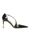 Tom Ford Heeled Crossover Strap Pumps In Black