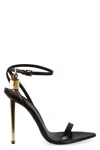 Tom Ford Striking Black Sandals With Delicate Ankle Strap In Black
