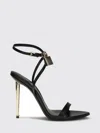 Tom Ford Paintdlock Pointed-toe Buckle Sandals With Signature Metal Heel In Black