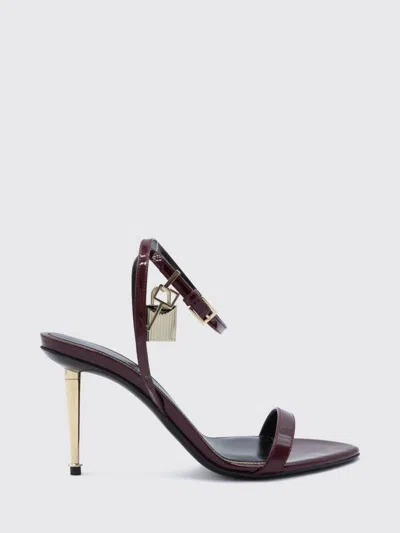 Tom Ford Heeled Sandal Woman Color Ruby In Burgundy