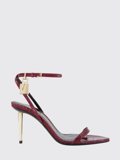 TOM FORD TOM FORD HEELED SANDAL WOMAN COLOR RUBY,I43085130