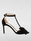 Tom Ford Black Medium Heeled Viscose Sandals With Golden Buckle In Black
