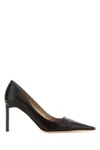 Tom Ford Dark Brown Leather Pumps In Black