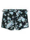 Tom Ford Hendrix Floral Swim Shorts In Black