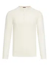 Tom Ford Henley T-shirt Ivory In Blanco