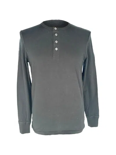 Pre-owned Tom Ford Henley Long-sleeve T-shirt In Black