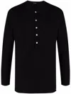 Tom Ford Henley-neck Long-sleeved Jersey T-shirt Clothing