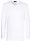 Tom Ford Slim-fit Ribbed Stretch Lyocell And Cotton-blend Henley T-shirt In White