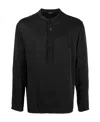 Tom Ford Henley Stretch-silk Loungewear Shirt In Black