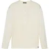 Tom Ford Silk Pajama Henley In Ivory