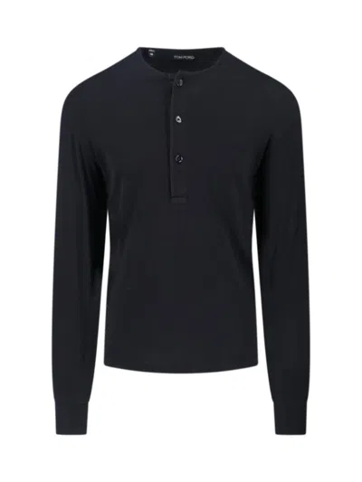 TOM FORD HENLEY" T-SHIRT - BLACK