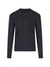 Tom Ford Short-button Fastening T-shirt In Black