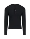 Tom Ford Henley T-shirt In Black