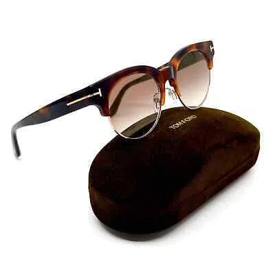 Pre-owned Tom Ford Henri-02 Sunglasses Tf598 53g Authentic In Brown