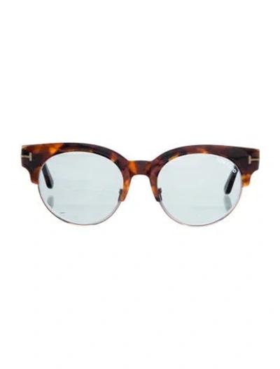 Pre-owned Tom Ford Henri-02 Cat-eye Sunglasses In Brown