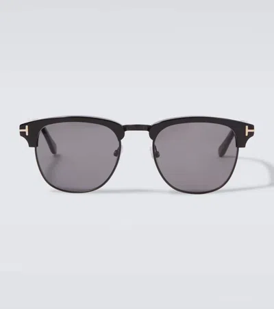 Tom Ford Henry Round Sunglasses In Braun