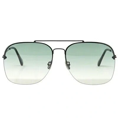 Pre-owned Tom Ford Herren Sonnenbrille Ft0883 Mackenzie-02 01p Sonnenbrille In Schwarz